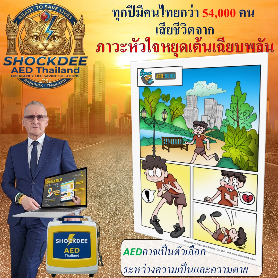  เลือกบริษัทโฆษณาที่ช่วยชีวิตได้ — SHOCKDEE AED Thailand