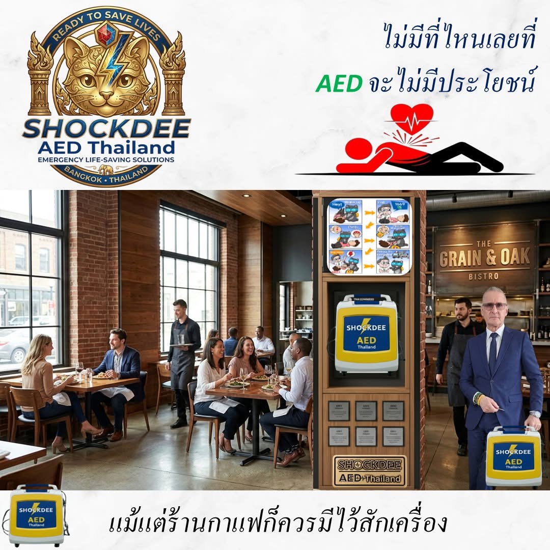 เครื่อง AED ช่วยชีวิต : หยุดวิกฤต หัวใจหยุดเต้นเฉียบพลัน ภายใน 4 นาที ด้วยนวัตกรรมสื่อเพื่อสังคม